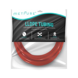 Metpure 1/4" OD x 25 Feet Length LLDPE Polyethylene Tubing for Reverse Osmosis De-ionized Water Filtration Systems, Refrigerators, and Other Appliances (1/4" OD, 25', Red)