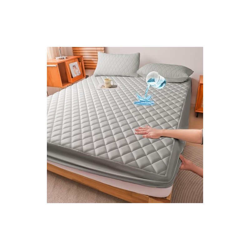 Full Size Mattress Protector, 100% Waterproof Quilted Mattress Protector with