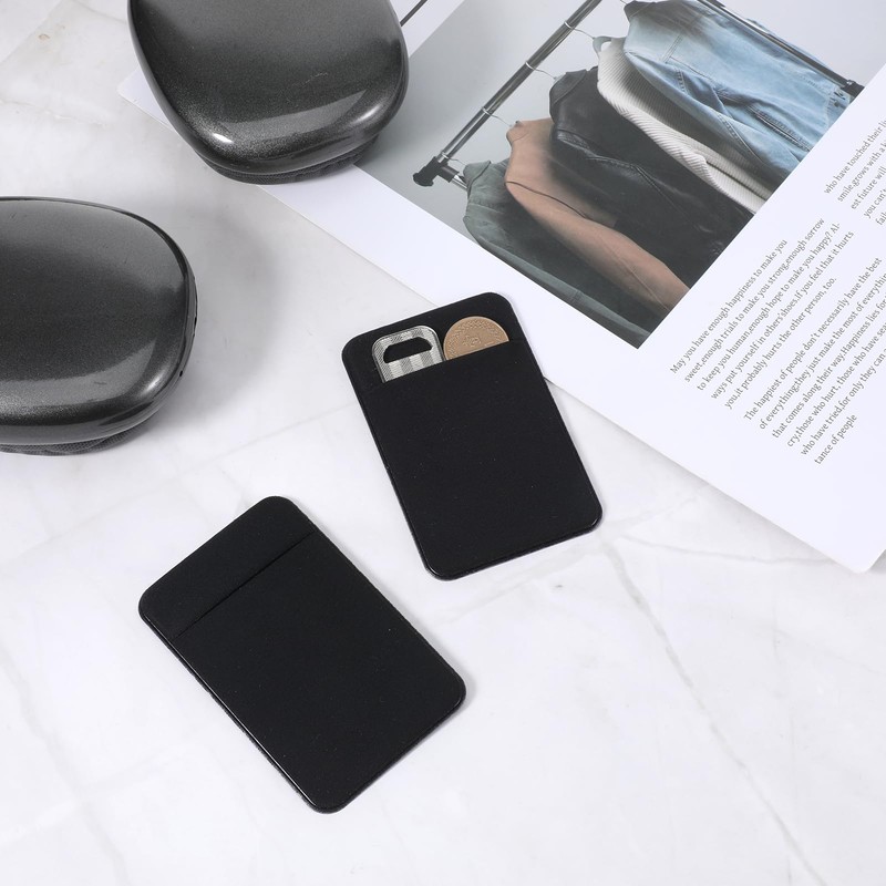 Xelsluthe 2 PCS Flat Thin Wallet Key Holder, Slim Credit