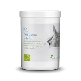 Valetumed Prebiotic E-SELEN, 750 g, supplementary feed for horses, regenerates muscles, promotes performance through relaxed muscles, recommended by horse clinics and veterinarians