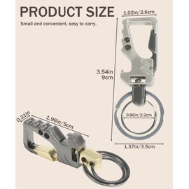 bylikeho 2pcs Key Chains,Car Key Chain,Key Chains for Car Keys,Car Accessories Heavy Duty Car Key Chain Bottle Opener,Car Key Chains,Auto Car Key Holder,Keychain for Men and Women