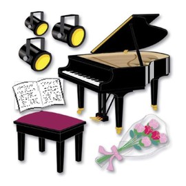Jolees Boutique Dimensional Stickers, Piano Recital
