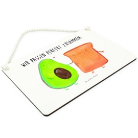 Mr. & Mrs. Panda DIN A4 Decorative Sign Avocado + Toast Gift Door Sign Wall Sign Toast Bread Wedding Decorative Sign Friend Wooden Sign Veggie
