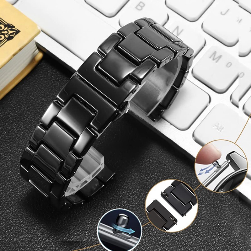 Ceramic Watch Band Universal strap with Quick Release Pins Butterfly