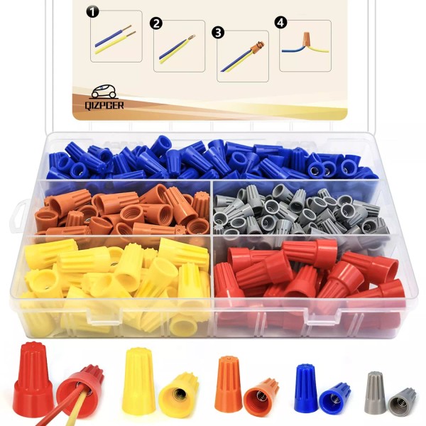 Qizpcer 330 Pcs Wire Connectors Nuts Kit - Electrical Twist