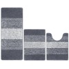 Pauwer 3 Piece Bath Mat Set Bathroom Rugs, Non Slip