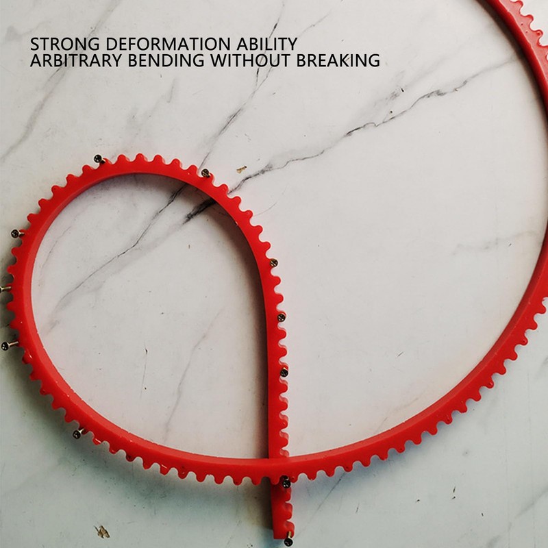 Fafeicy Woodworking Profiling Strip,PC Red Flexible Curve Template Guide Chain