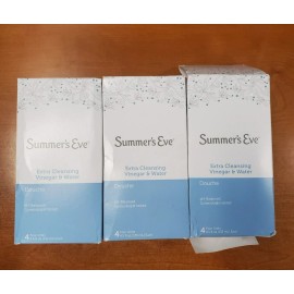 12 Summer's Eve Vaginal Douche Vinegar/Water 4.5oz (3 pks of 4) DAMG BOXES R1P2