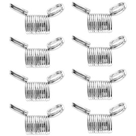 TEAONE Spring Bead Clamps, 8 PCS Bead Stoppers for Jewelry Making to Prevent Beads from Falling (1.2 x 2.8cm/0.47 x 1.1in)