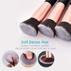Salandens Brochas para maquillaje 16 Piezas. Brocha de cerdas sintéticas