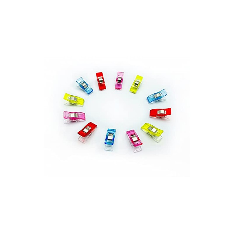 ALFA Set of 12 Colourful Sewing Clips