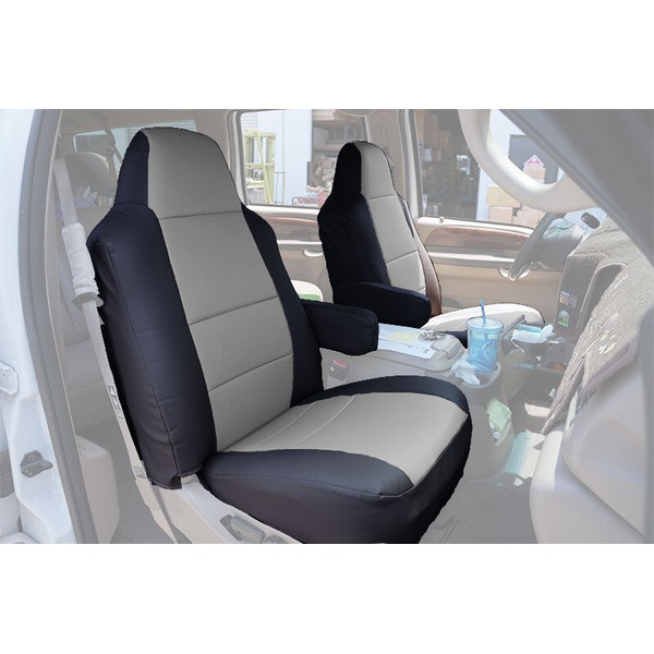 IGGEE S.LEATHER CUSTOM FRONT SEAT COVERS FOR FORD EXCURSION 2000-2005