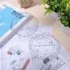 Zonon 2 Pack 6 Inch Protractor, Multifunctional Drawing Ruler Rotatable
