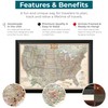 Push Pin Travel Maps - Executive US - Solid Wood