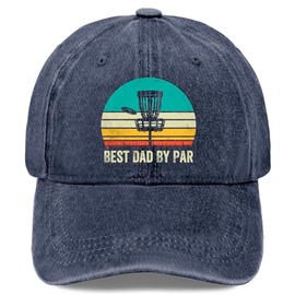 Best Dad by Par Hat Funny Hats for Womens Men Navy Blue Vintage Funny Running Custom