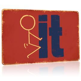 Rousen Man Cave Decor, Funny Garage Signs, Bar Signs for Home Bar, Vintage Tin Sign, Suitable for Garage, Cafe, Office, Kitchen, Home Bar, RV, Metal Signs 12x8 Inch, 4 Holes for Easy Hanging