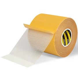 MILEQEE Double-Sided Tape Strong and Tough, Extra Large 3.2in x 66FT(20m), Durable Duct Cloth Carpet Rugs Fiberglass Mesh Tape, High Stickiness 2 Sided, Multipurpose Removable Residue-Free, Easy Tear