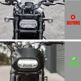 HIYOYO Motorcycle Headlight Fairing Cover Front Head Light Bezel Trim Fairing Cowel Cover Kit Compatible with Harley Sportster S 1250 RH1250S 2021-2024
