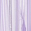 Treatmentex Pom-Pom Sheer Curtains for Kid's Room, 63" Linen Textured