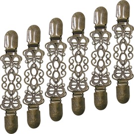 6Pcs Vintage Sweater Clips, Cinch Clip Cardigan Clip Shirt Clips Dress Clips for Women Girls