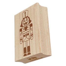 Full Body Nutcracker Christmas Rectangle Rubber Stamp for Stamping Crafting - 2.5in Large