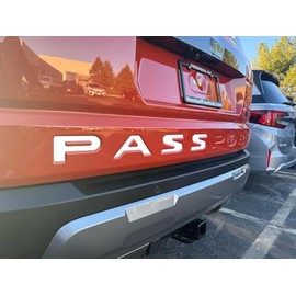 LimitlessParts Rear Inserts Tailgate Letters Compatible with 2025 2026 Passport Models, 3D Raised & Strong Adhesive Abs Plastic Rear Emblems Decals Letters, NOT Thin Decals- White