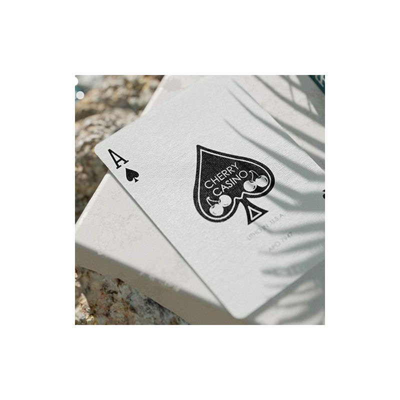 SOLOMAGIA Cherry Casino (Tropicana Teal) Playing Cards by Pure Imagination