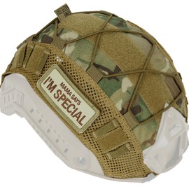 OneTigris Multicam Helmet Cover Airsoft Helmet Without Helmet for FAST PJ Helmet in Size M/L(for FAST PJ Helmet in Size M/L)