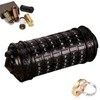 Cryptex Da Vinci Code Mini Black Bronze Lock Puzzle Valentines