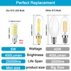 Lacnooe E12 LED Light Bulbs 5W Equivalent to E12 Candelabra