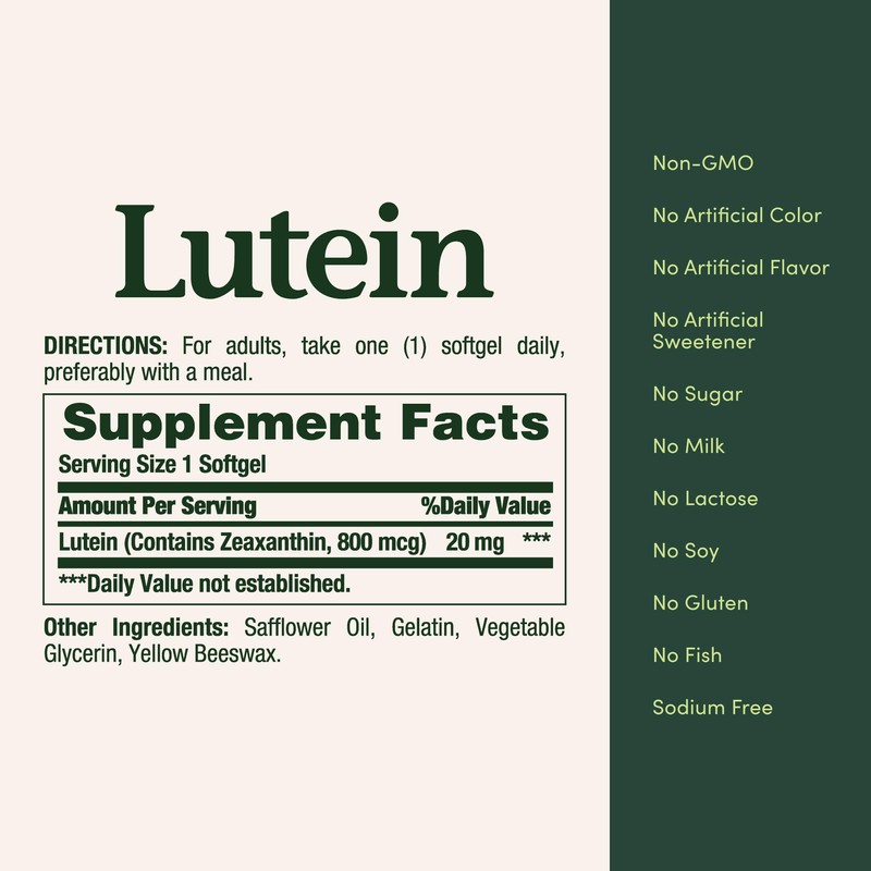 Nature's Bounty Lutein Pills, Eye Health Supplements and Vitamins, Support