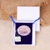 XIANNVXI Engraved Rose Quartz Worry Stone,Pocket Hug Healing Crystal