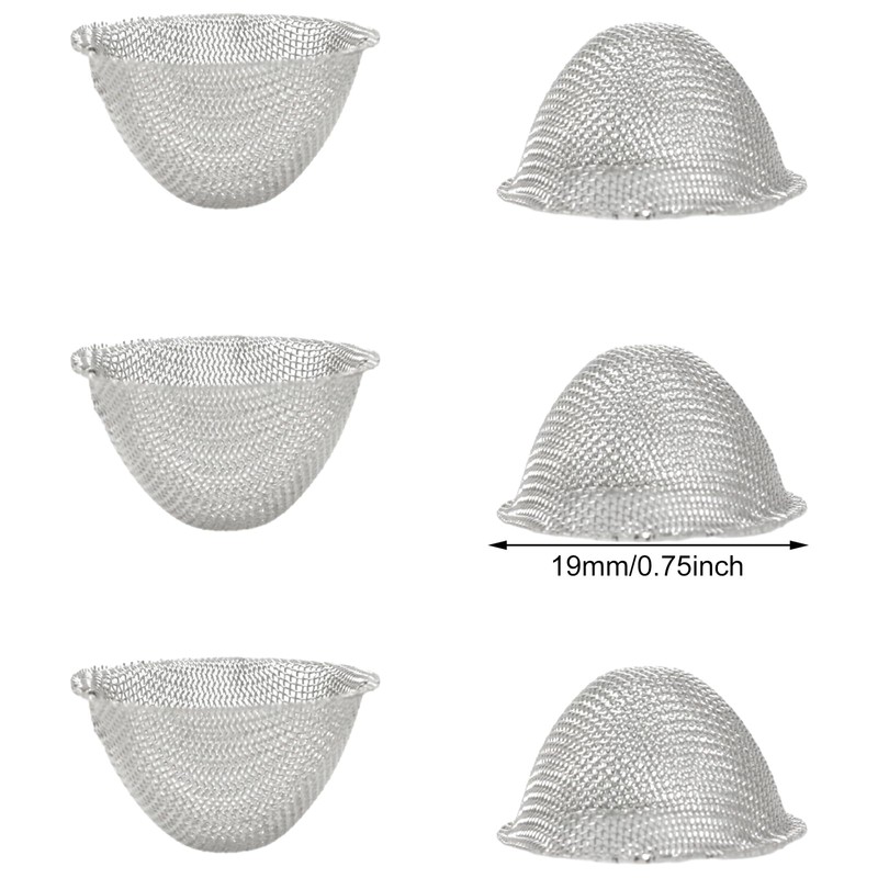 Honbay 50PCS Stainless Steel Pipe Screens Conical Design Bowl Screen