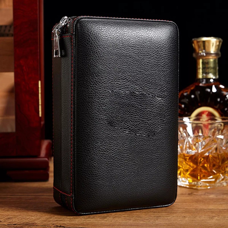 Generic Estuche Portátil De Viaje Humidor Para Puros Habanos De