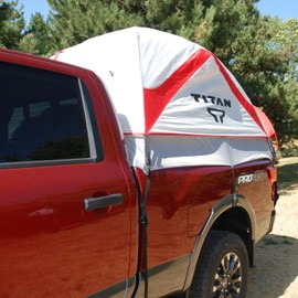 Nissan Truck Tent: Titan 6.5' Bed 2 Person White/Red Waterproof Tent
