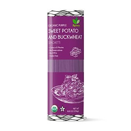 Big Green Organic Food- Organic Purple Yam + Buckwheat Spaghetti, Premium Ube, Gluten-Free, Vegan (I Pack)