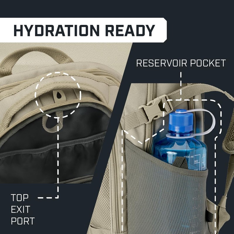 Bushnell Backpack 25L Capacity Military Tactical Backpack, Hunting Backpack, Gym