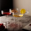 2 Pcs Ribbed Coupe Cocktail Glasses, 10 oz Classic Hand