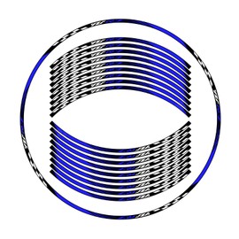 Awonderful Motorcycle Reflective Wheel Stripes kit, Vinyl Wheel Rim Stickers Compatible with Yamaha YZF R7 2022-2024 (Blue)