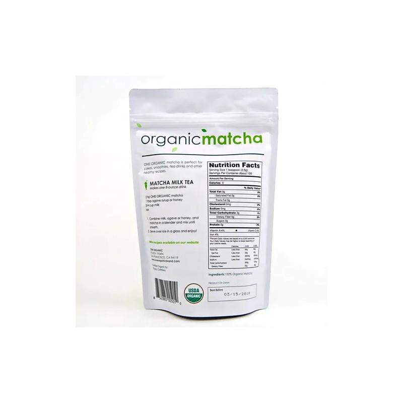 One Organic Té Matcha Orgánico En Polvo 250 G