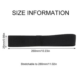 Gummiband Brotdose, Bento Box Gurt, Bento Box Band, Lunchbox Band, 6 PCS Mittagessen Box Gurt Elastische Band, Lunchboxen Gummiband Tragbare, Elastische Befestigungsgurte für Lunchboxen, 25mm, Schwarz