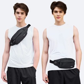 SINNO Pluse Size Mens Fanny Packs for Women Fashionable Waterproof Gifts for Running Sport Workout Hiking Travel Walking Crossbody Waist Pack Phone Bag Wallets Purse Carrying All Phones