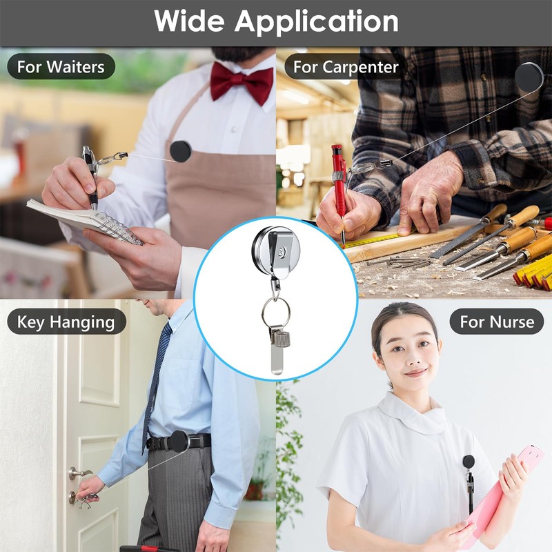 Ruzister® 2 Pack Retractable Pen Holder Pull Retractable Pen Holder