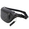 Coach F84711 Men's Signature Outlet Body Bag, Hip Bag, Black