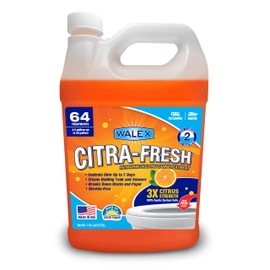 Walex Citra-Fresh Liquid Holding Tank Treatment for RV, Camper & Marine - Black Water Tank Deodorizer for Rapid Breakdown of Waste & Toilet Paper, Biocide-Free, Septic Tank Safe, 1 Gallon