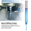 10Pcs 2‑Flute Router Bit Blue Coated Spiral Ball End Mill