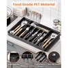 Freyvora Silverware Drawer Organizer Tray, Expandable Utensil Organizer Food Grade