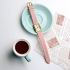 WOCCI 16mm Watch Strap with Gold Buckle, Elegant Genuine Leather