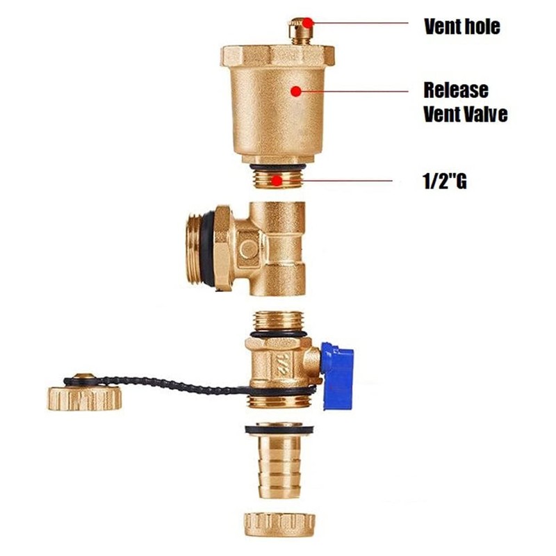 Joywayus Brass Automatic Float Valve Kit 3/4"NPT Air Bleeder Release