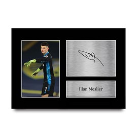 HWC Trading A4 Illan Meslier Leeds United Gifts Printed Signed Autograph Picture for Football Fans and Supporters - A4